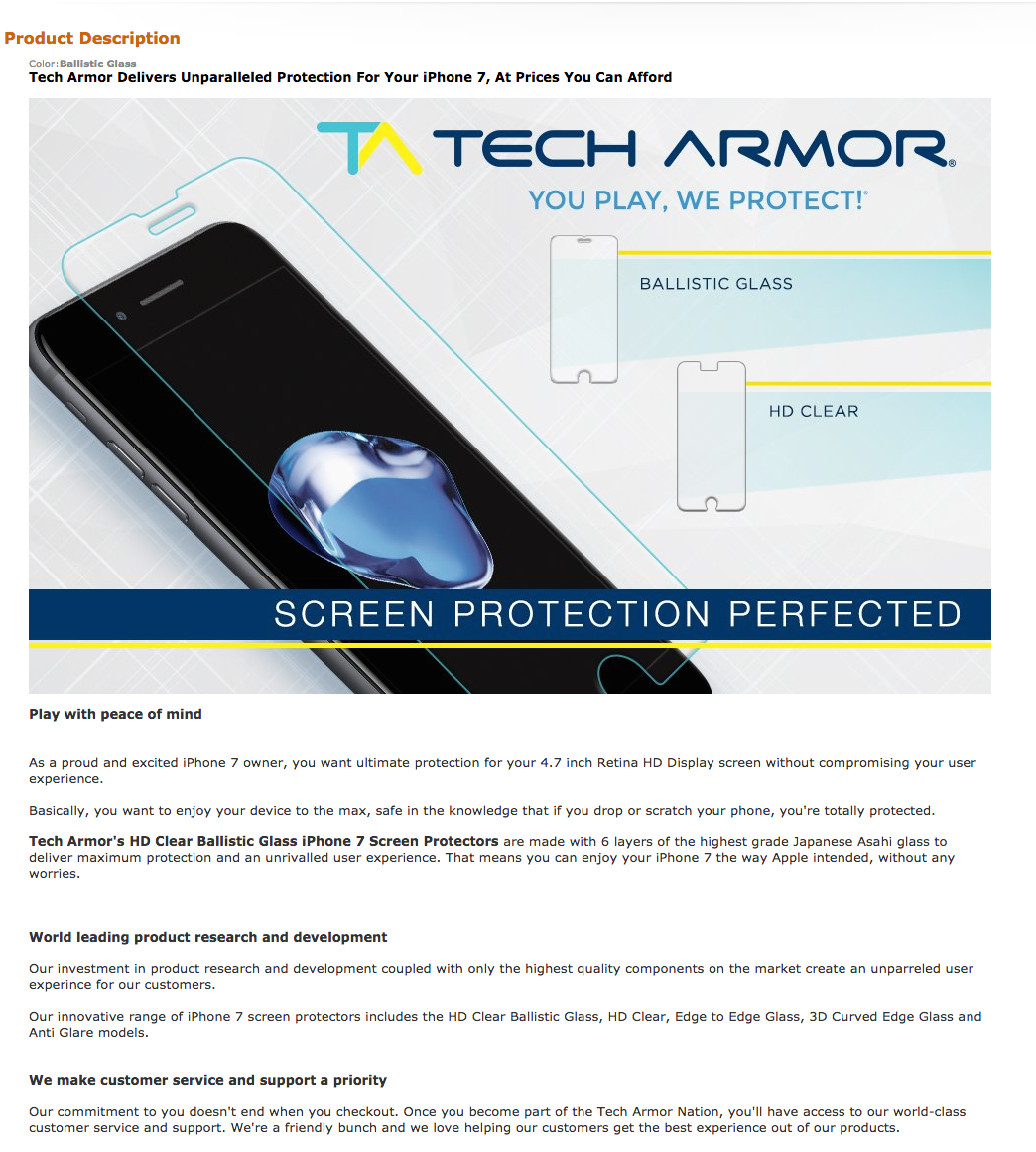 Tech Armor landscape logo - Amazon Listing Service